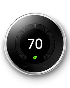 Google Nest Learning Thermostat (Polished Steel)