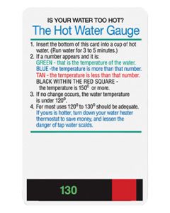 Hot Water Temperature Gauge Card